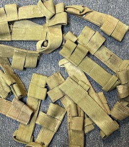 BRITISH ENFIELD RIFLE BAYONET CANVAS FROG. USED.