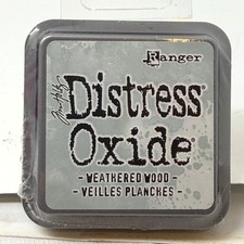 Ranger Distress Oxide Ink Pad Weathered Wood 3x 3 Full Size New