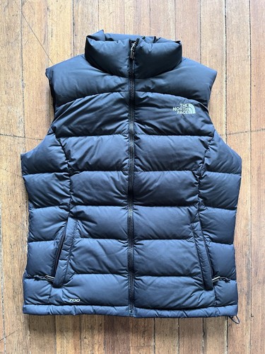The North Face Womans Down Fill 700 Padded Gilet Vest Size S Black - EUC
