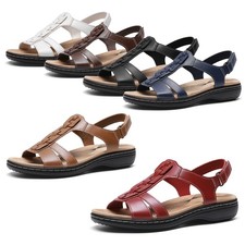 Women T-Strap Flat Sandals Arch Support All Day Comfort Beach Vacation Sandals