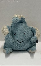 Jellycat London Starfish Skye Soft Ribbed Plush Blue Cream Retired Deadstock