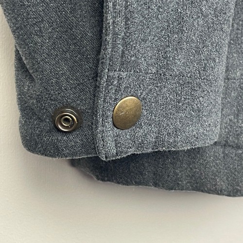 Billy Reid Mens S Italian Wool Quilted Snap Up Shirt Jacket Shacket Grey - Picture 5 of 8