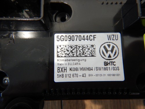Control de Clima VW Golf 7 VII 5G1 Heizungsbedienteil Calefacción - Imagen 3 de 3