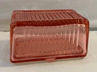 Vintage Pink Federal One Pound Butter Dish With Cover Lid