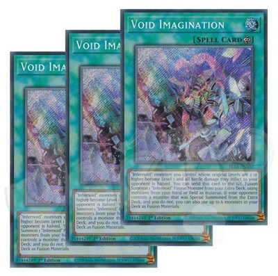 Yugioh Void Imagination (Alt Art) x 3 - 1st Edition Secret Rare NM - Free Holo