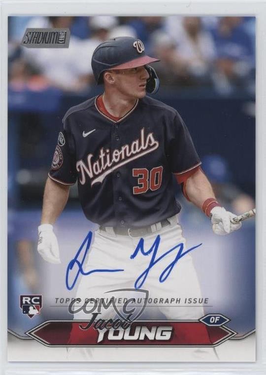 2024 Topps Stadium Club Auto Jacob Young #SCBA-JY Auto 11sv