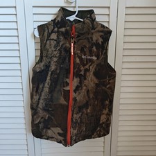 Columbia Youth Reversible Fleece camouflage Green Vest Size S 8