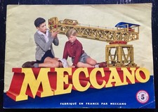 MECCANO FRANCE - MANUEL ANCIEN BOITE Nº5 - 1954 - TRES BON ETAT
