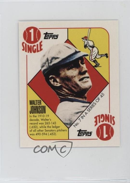2010 Topps Wal-Mart 1951 Design Blue Backs Walter Johnson #7 HOF 0u0