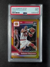 2024-25 Panini Donruss Optic HAKEEM OLAJUWON 3/10 Gold Prizm #249 PSA 9