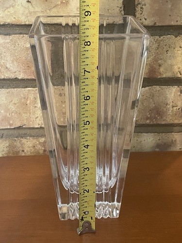 Tiffany & Co. Georgetown Ribbed Crystal 8” Vase Made In Italy - Picture 4 of 6