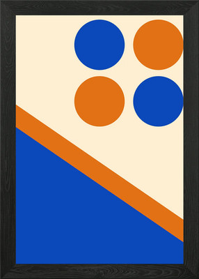 Abstrakte geometrische Komposition in B gerahmtes Wandbild Poster Leinwanddruck Bild