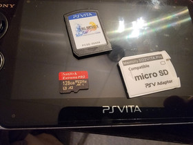 Sony PS Vita PCH-1001 Black With SD card, Charger and bonus game