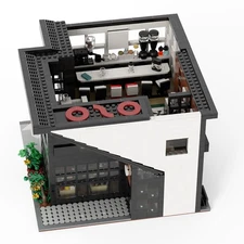 Compatible Modern Cafe Modular Building with Interior Building Toys 2803
