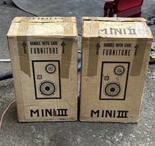 Vintage Rectilinear MINI III Speaker Pair with Original Boxes