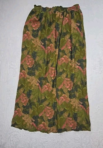 Momoni Edera Maxi Skirt Floral Green Pink Skirt Size 42 US Size 10 Italy Boho