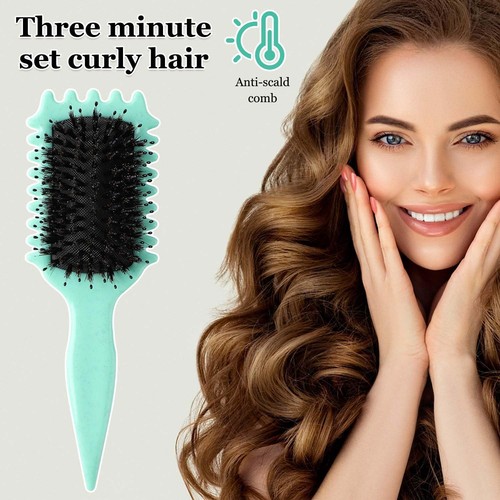 Curl Defining Hair Brush, 2024 Flash Boar Bristle Styling Brush for Green - Picture 2 of 6