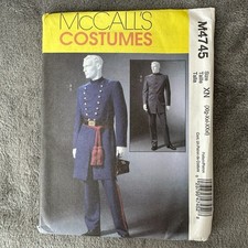 McCalls Pattern M4745 Sz 46-56 Men Civil War Military Uniform Costume Cosplay