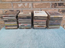 LOT OF 59 ASSORTED EMPTY! CD CASES WITH INSERTS. CLASSIC & HARD ROCK ALTERNATIVE
