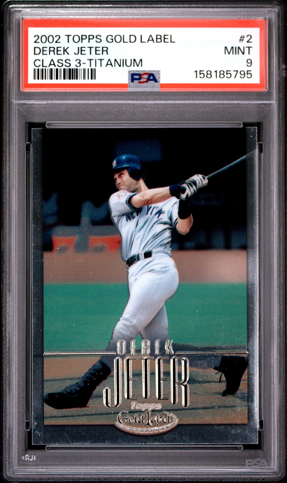 2002 Topps Gold Label Class 3 #2 Derek Jeter Class 3-Titanium PSA 9