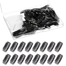 Hair Extension Clips, 30 Pcs 32mm 6-Teeth Wig Clips to Secure Wig Stainless