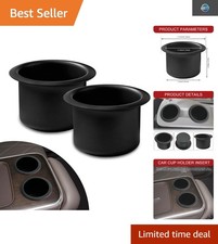 2pcs Car Cup Holder Insert Boat Cup Holder Metal Drop-in Auto Couch Cup Hol...