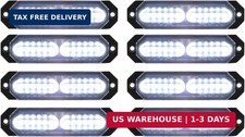 8pcs Ultra Slim 12-led Surface Mount Flashing Strobe Lights