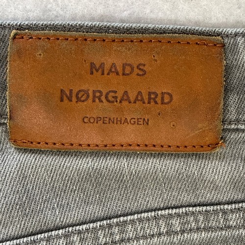 Pantalones de mezclilla MADS NORGAARD Copenhagen Keith grises para hombre talla 33 x 29 ajustados de diseñador - Imagen 8 de 18