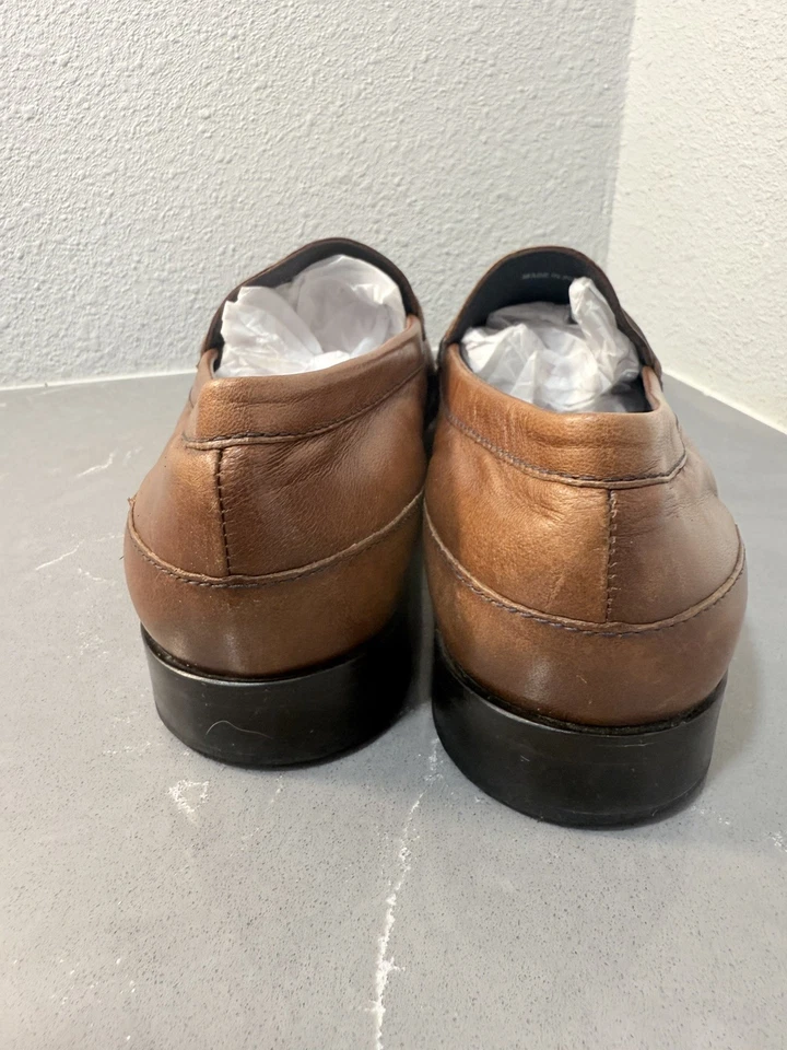COLE HAAN Para hombres EE. UU. 7.5 Cuero Marrón Penny Mocasín Zapatos Sin Cordones Trabajo Carrera Foto 2 de 4