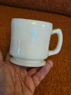 Vintage Hazel Atlas Mid Century Milk Glass Shaving Coffee Mug Cup