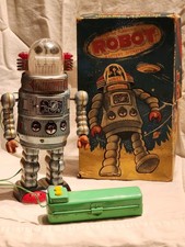 Vintage Alps Door Robot Toy Battery Operated Late 50s Early 60s Not Working