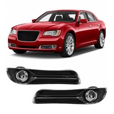 Led Fog Light Driving Lamp Black Bezel Silvery Trim For Chrysler 300 2011-2014 Led Fog Light Driving Lamp Black Bezel Silvery Trim For Chrysler 300 2011-2014
