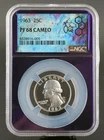 1963 Washington Proof Quarter PF 68 Cameo 25C Silver Coin - Purple Core