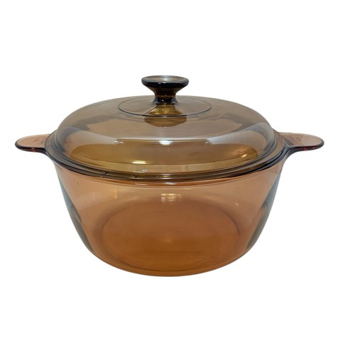 Corning Ware Amber Vision Horno Holandés Olla Stock Utensilios de Cocina 4.5 L / 5 Qt con Tapa EE. UU. - Imagen 2 de 11