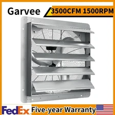 ⏯Shutter Exhaust Fan Shop Exhaust Fan 20'' Wall Mounted Aluminum 3500 CFM