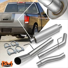For 04-06 Titan 3"OD In/Outlet Aluminized Catback Muffler Exhaust System Piping