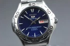 Vintage Seiko 5 Sports 7S36-00A0 Automatic Blue Dial Men's Watch From JAPAN