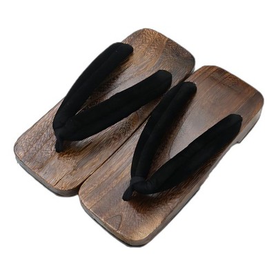Japanese Shoes Geta Men Square Wooden Clogs Tabi Socks Traditional Footwear