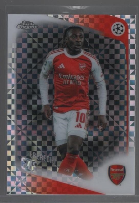 2025-26 Topps Chrome UEFA Club Comp #194 Eberechi Eze X-Fractor Refractor