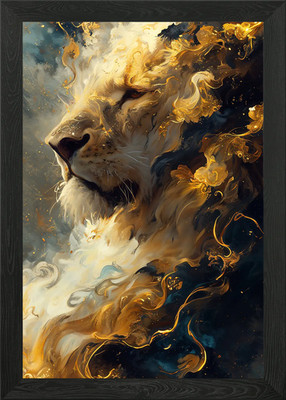 Regal Roar Framed Wall Art Poster Canvas Print Picture