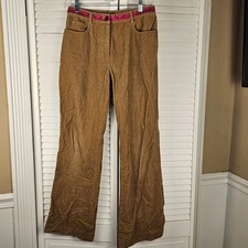 Lilly Pulitzer Womens Brown Corduroy Flare Pants 2 White Label