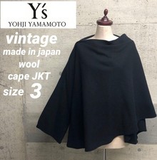 USED Y'S YOHJI YAMAMOTO WOOL CAPE JACKET 2016 AUTUMN/WINTER COLLECTION GOOD