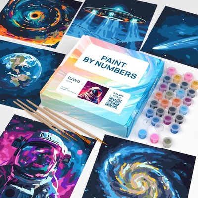 LuwoArte 6 Pack Malen nach Zahlen Kit für Erwachsene - Kunst des Universums... 