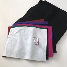 Large Lot of 9 FELT Pieces Sheets pieces for crafts Black Pink Sewing Craft