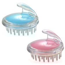 Soft Silicone Handheld Oval Shampoo Scalp Head Hair Massage Massager Brush Comb