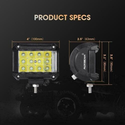2X 4"inch LED Light Pods+A-Pillar Dual Mount Bracket For Jeep Wrangler JL 18-24 - Picture 5 of 12