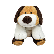 TY PLUFFIES 2002 WHIFFER BROWN  WHITE PUPPY DOG STUFFED ANIMAL PLUSH TOY SOFT