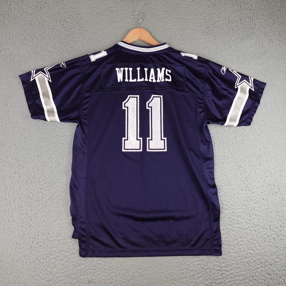 Camiseta De Colección Dallas Cowboys Juvenil XL Azul Roy Williams #11 NFL Fútbol Reebok Foto 2 de 4