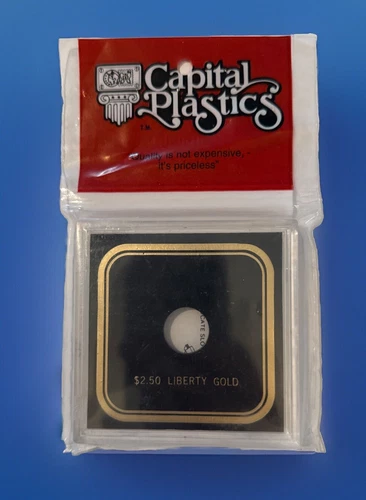 Capital Plastic 3x3 Black $2.50 Liberty Gold Coin Holder Fast Shipping
