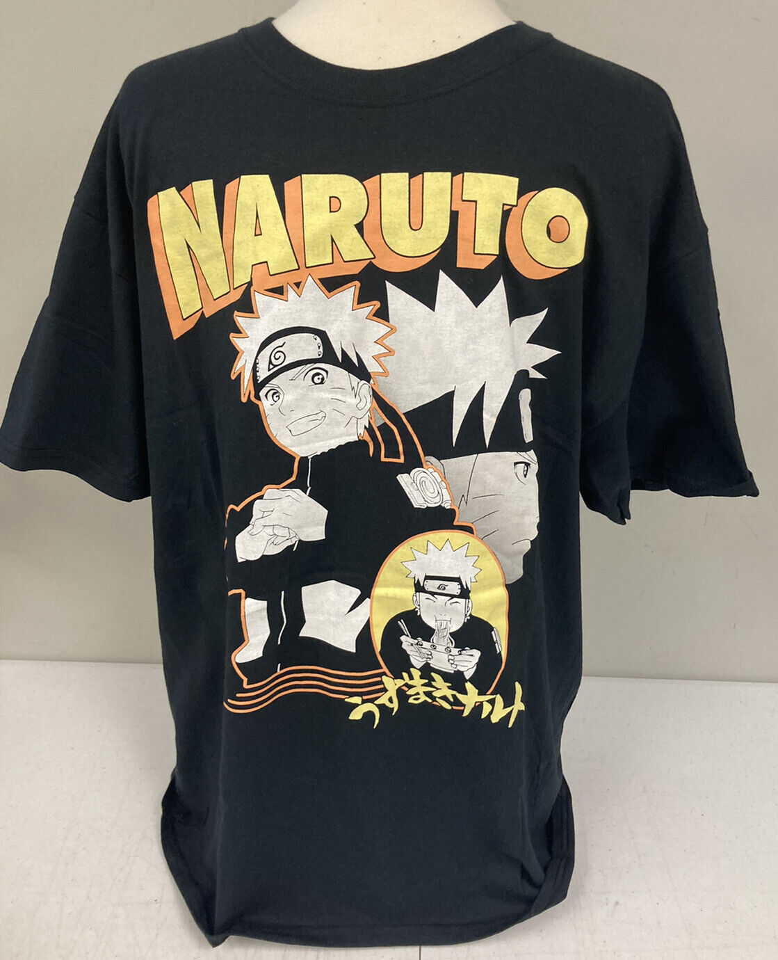  Naruto Shippuden Men's Naruto Uzumaki In Action Orange Kanji  T-Shirt, Medium : Clothing, Shoes & Jewelry